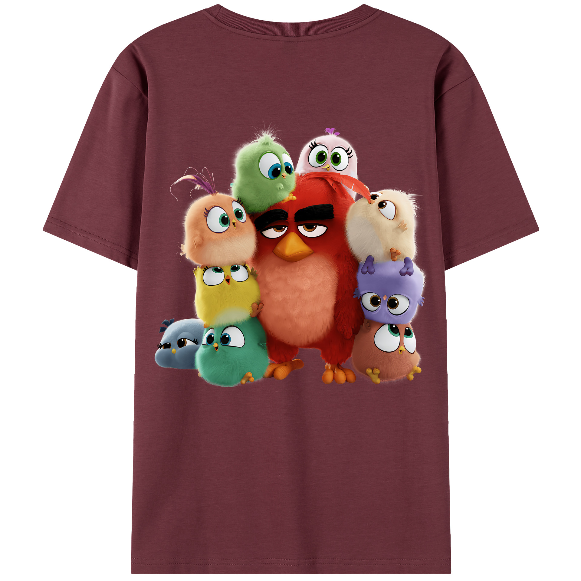 （画像用） Angry Birds アングリーバード 綿100％半袖Tシャツ（背面プリント）
